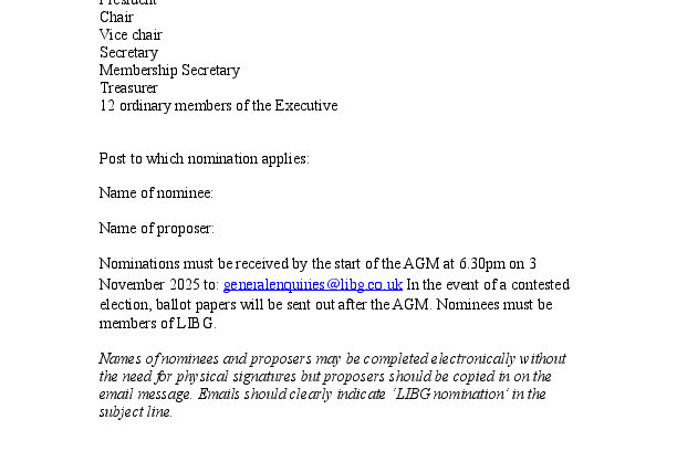 LIBG nomination form 2025